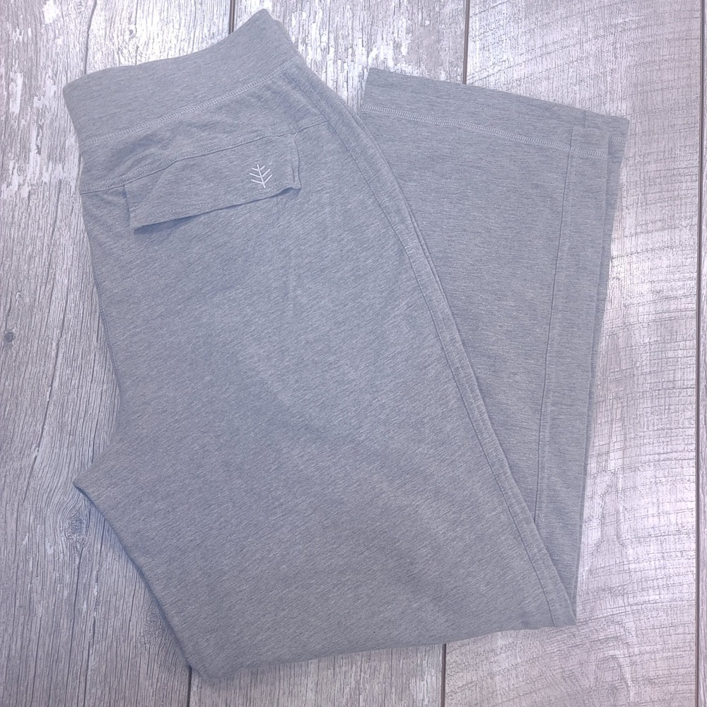 Coolibar Pants Mens L Gray UPF 50+ Sun Protection Bamboo Cotton Lounge Relaxed